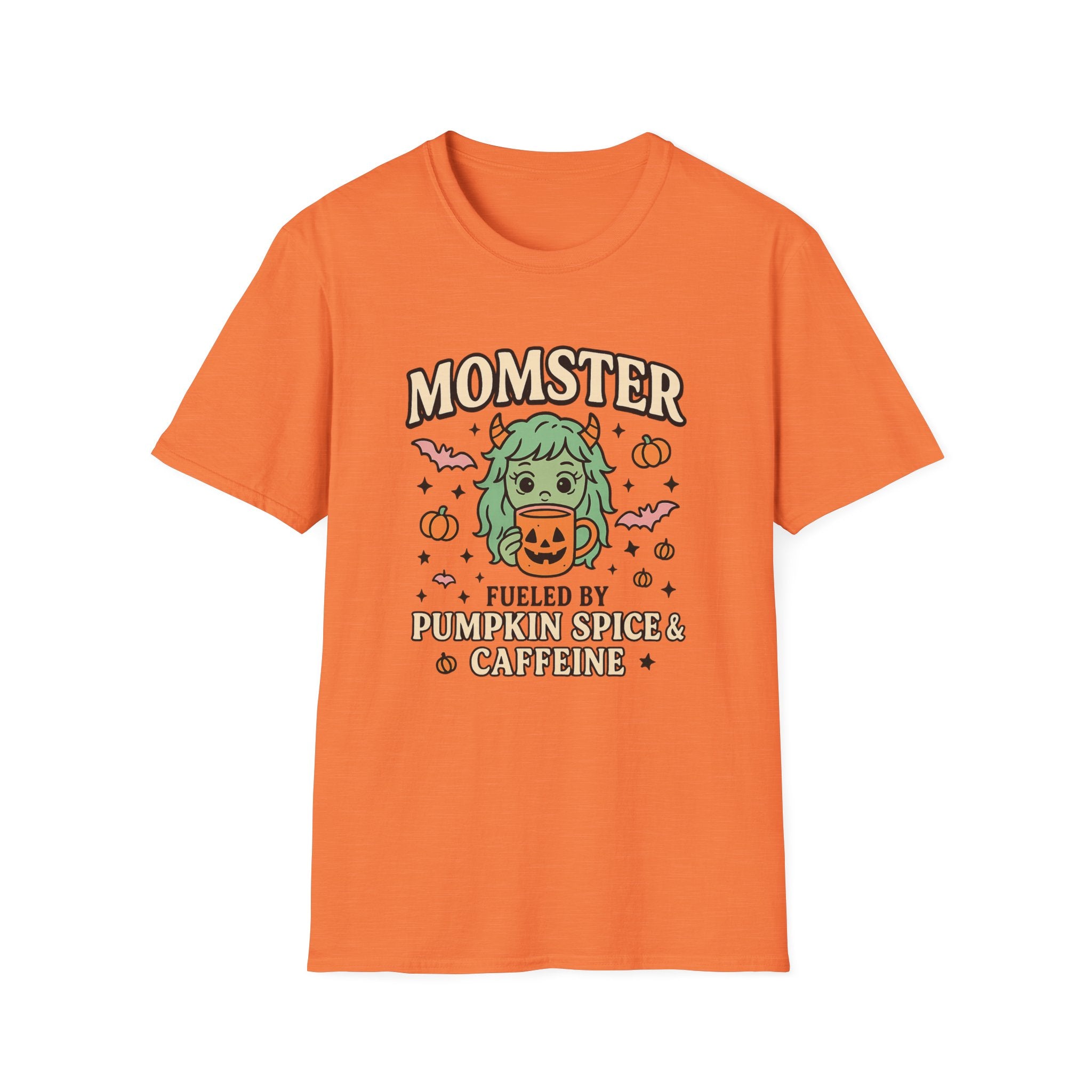 Momster Fueled by Pumpkin Spice & Caffeine – Halloween T-Shirt