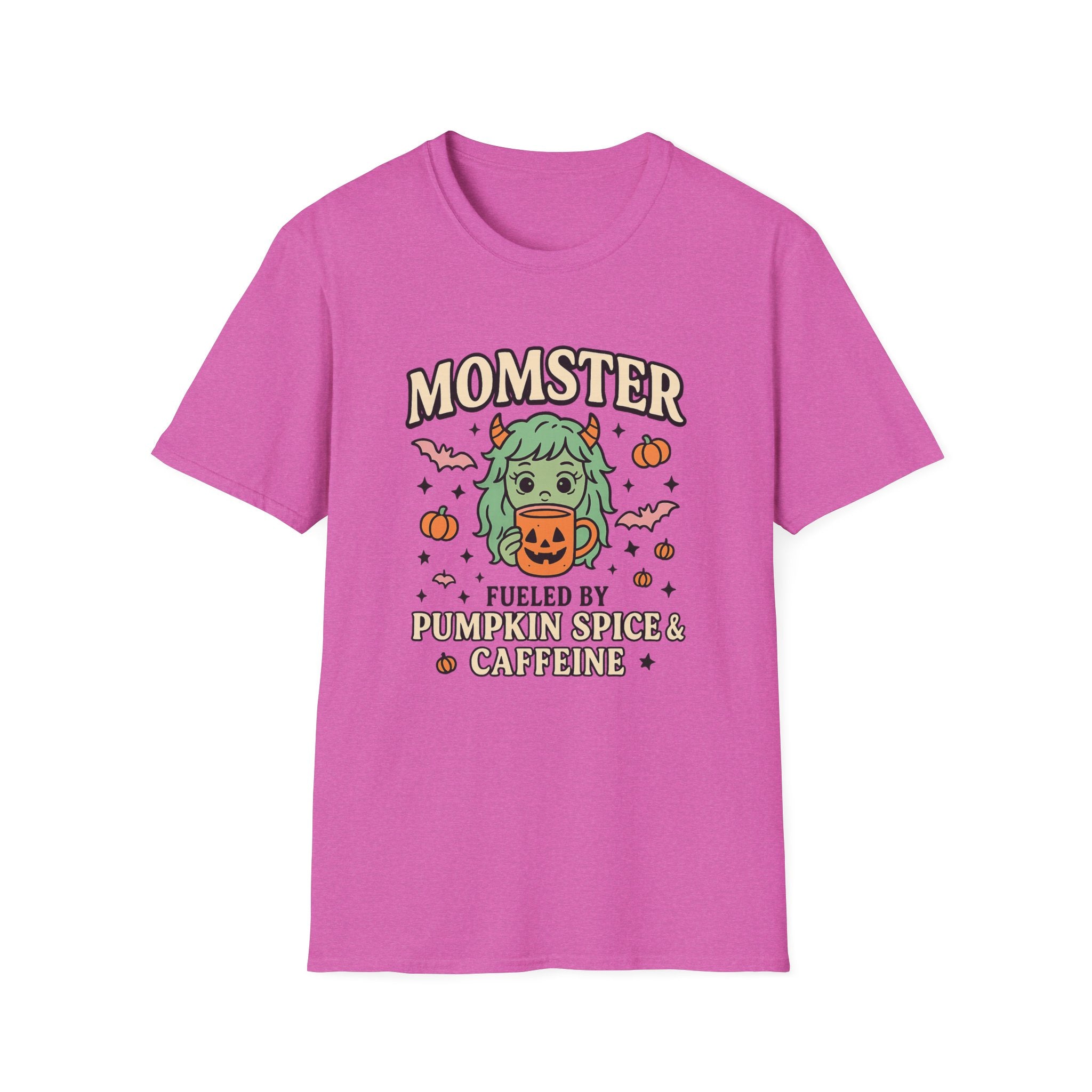 Momster Fueled by Pumpkin Spice & Caffeine – Halloween T-Shirt