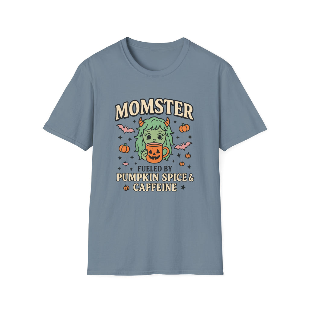 Momster Fueled by Pumpkin Spice & Caffeine – Halloween T-Shirt