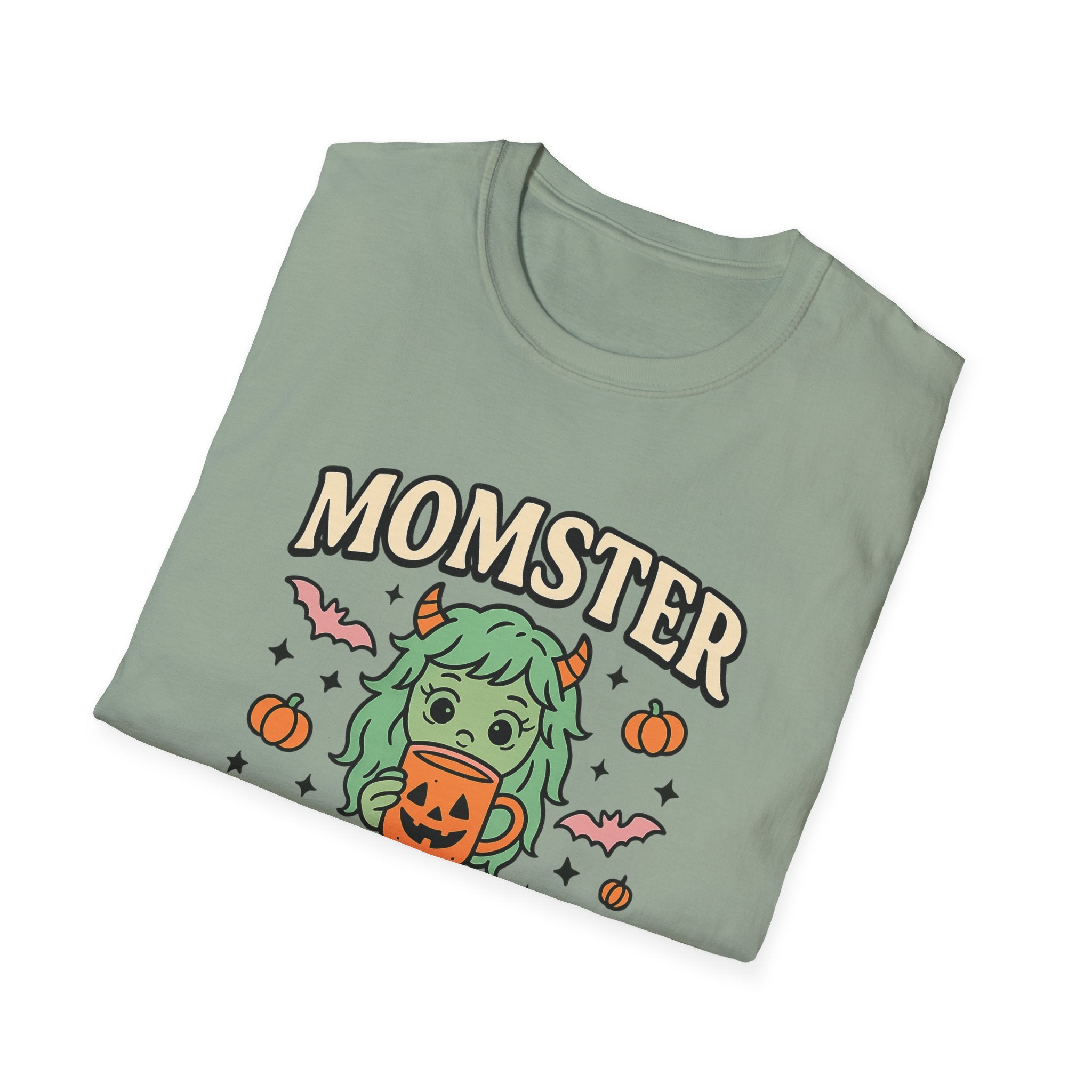 Momster Fueled by Pumpkin Spice & Caffeine – Halloween T-Shirt