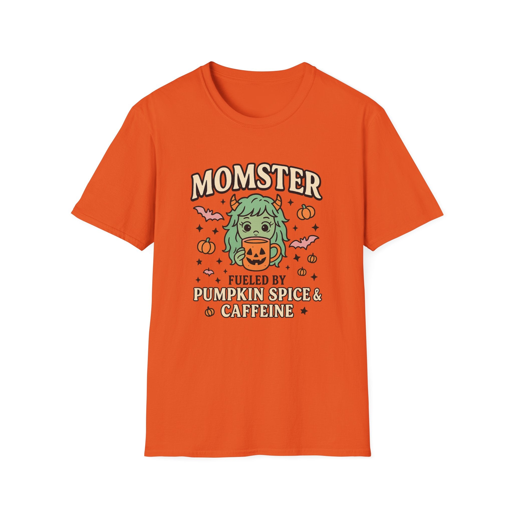 Momster Fueled by Pumpkin Spice & Caffeine – Halloween T-Shirt