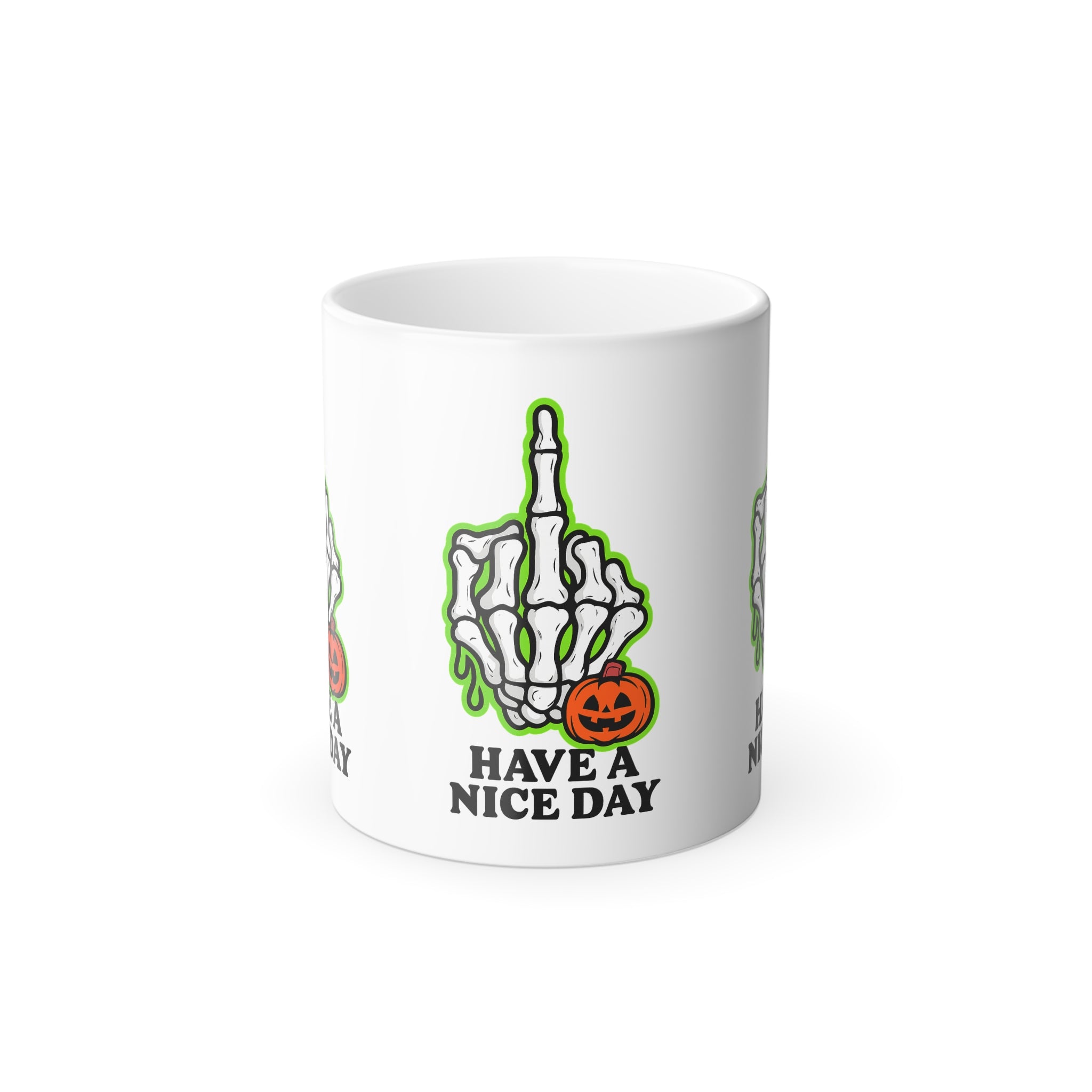 Skeleton Vibes Color Morphing Mug - Perfect for Halloween, Unique Gift, Coffee Lovers, Fun Decor, Funny Coffee Mug