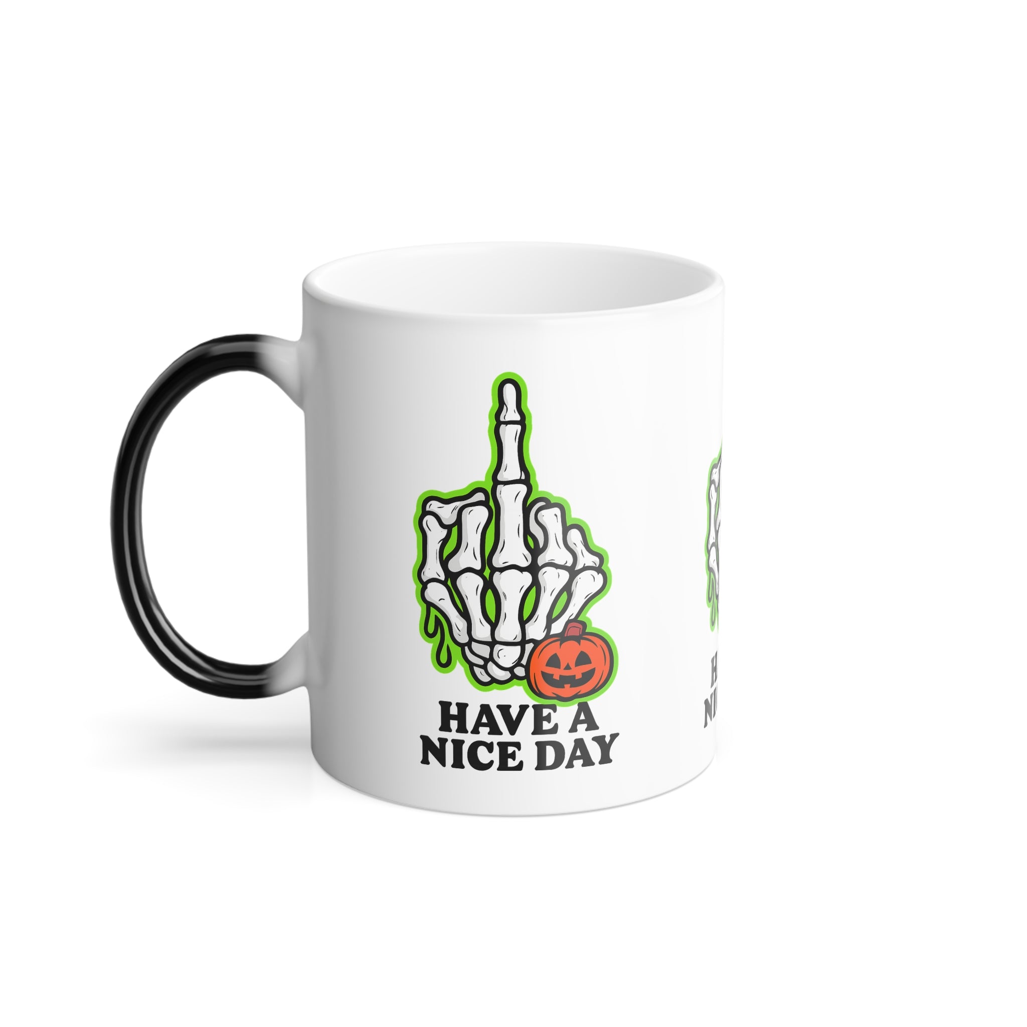 Skeleton Vibes Color Morphing Mug - Perfect for Halloween, Unique Gift, Coffee Lovers, Fun Decor, Funny Coffee Mug