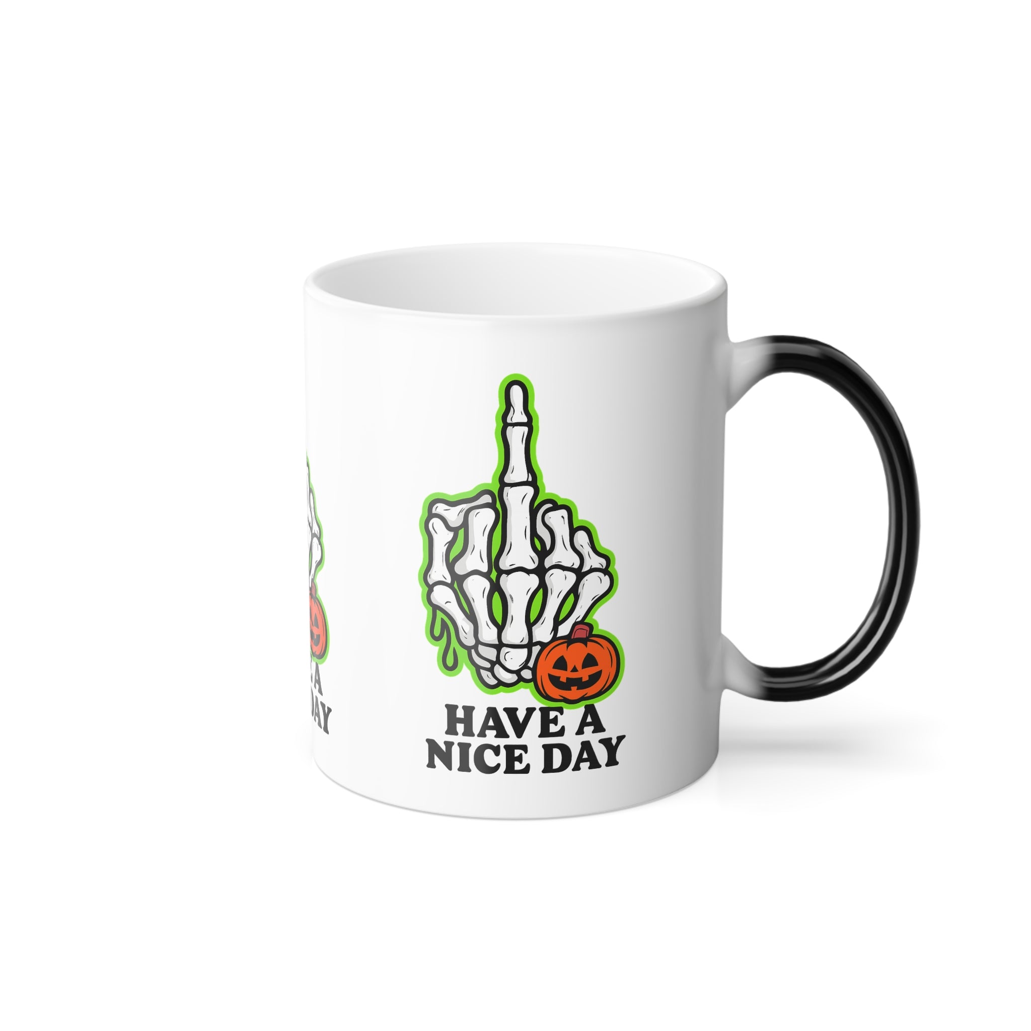 Skeleton Vibes Color Morphing Mug - Perfect for Halloween, Unique Gift, Coffee Lovers, Fun Decor, Funny Coffee Mug
