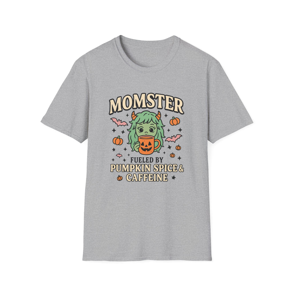 Momster Fueled by Pumpkin Spice & Caffeine – Halloween T-Shirt