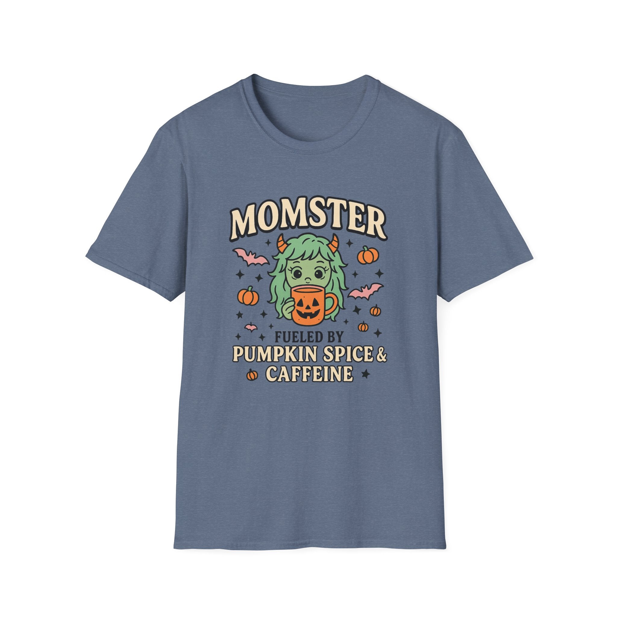 Momster Fueled by Pumpkin Spice & Caffeine – Halloween T-Shirt