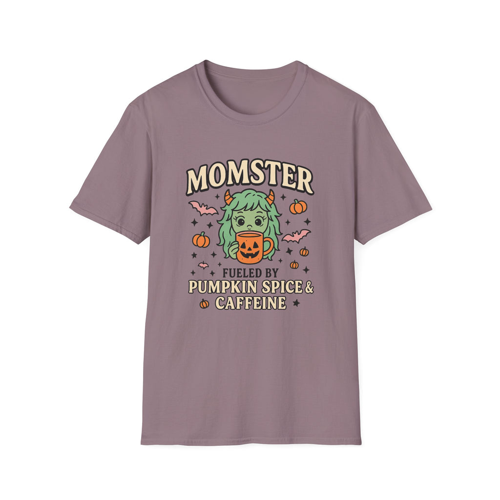Momster Fueled by Pumpkin Spice & Caffeine – Halloween T-Shirt
