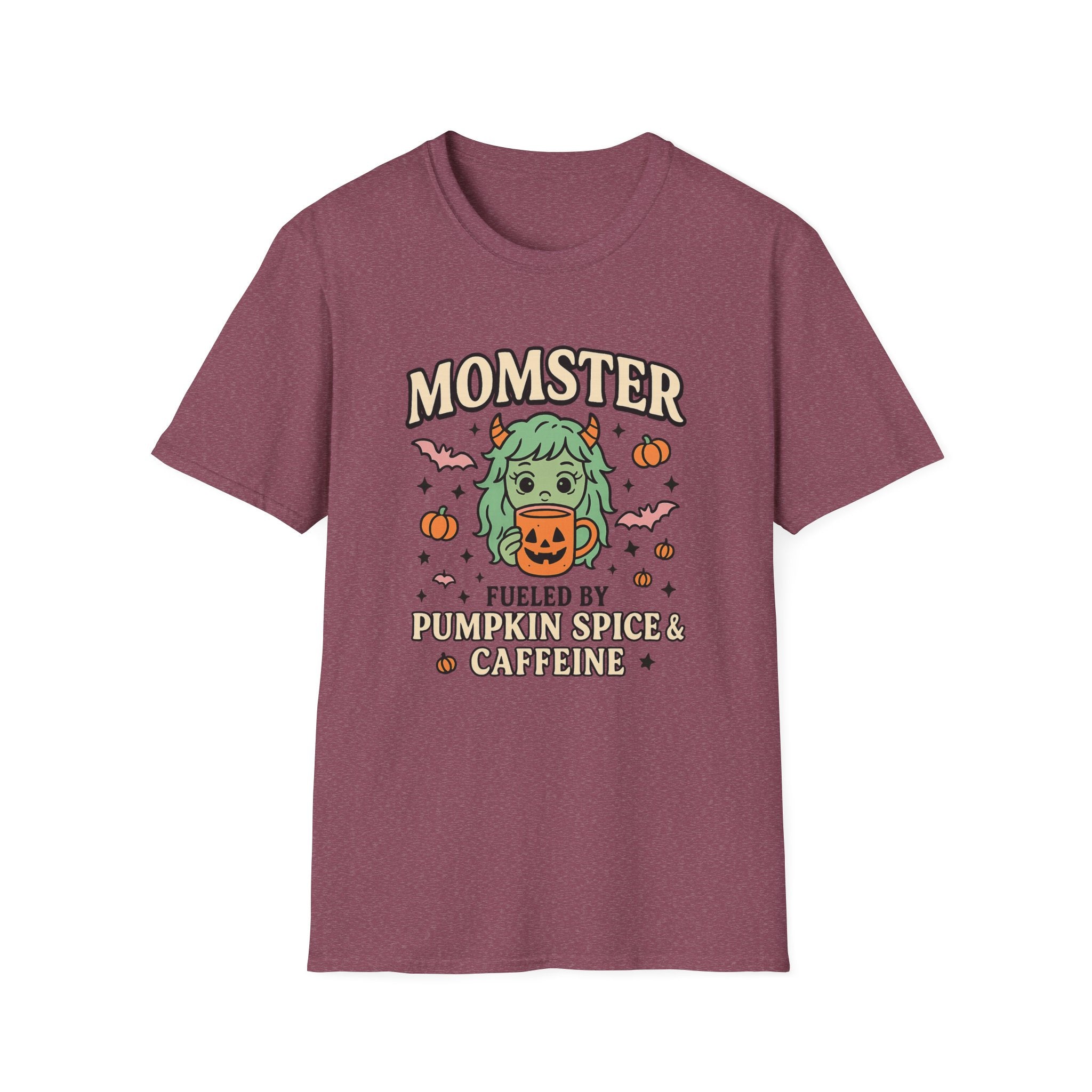 Momster Fueled by Pumpkin Spice & Caffeine – Halloween T-Shirt