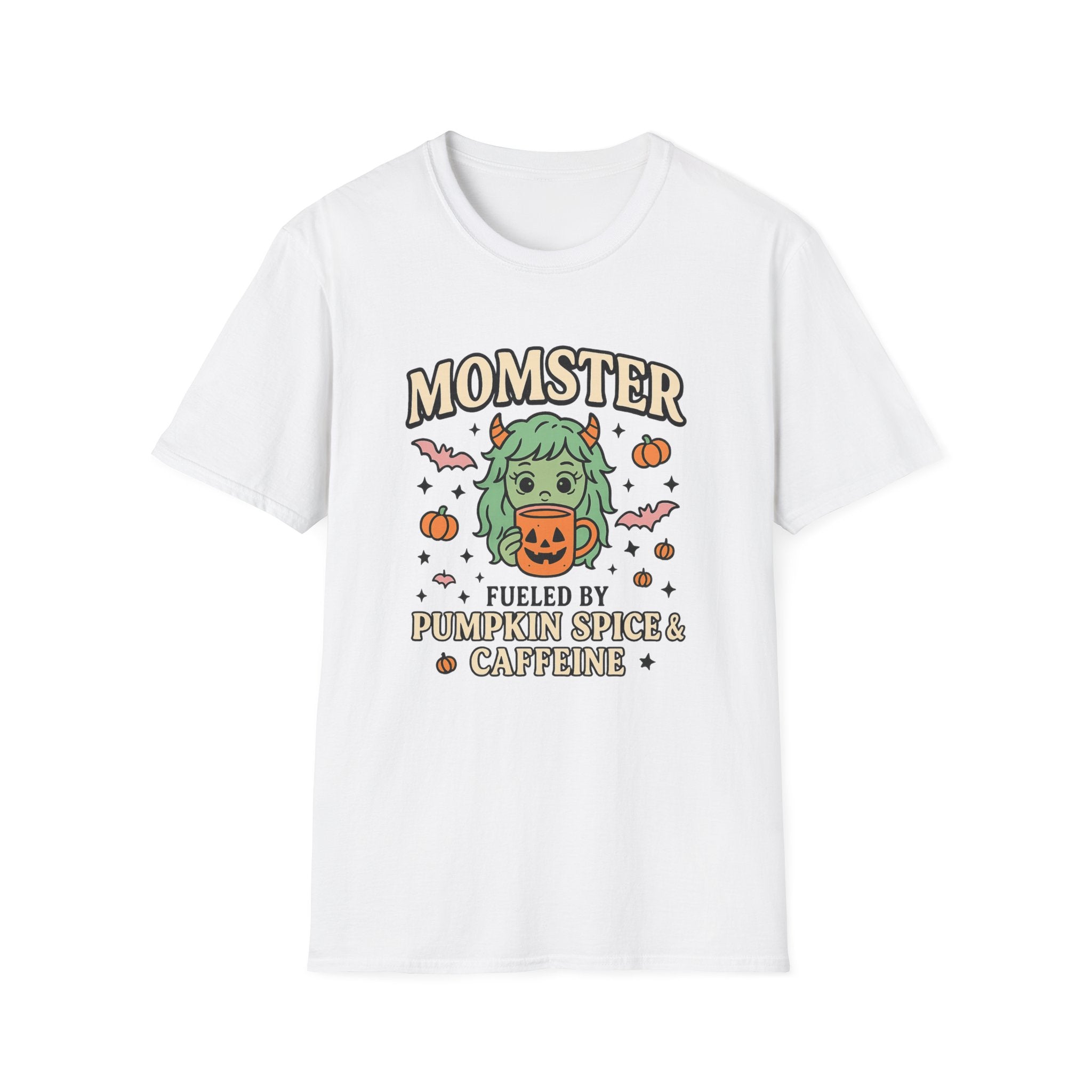 Momster Fueled by Pumpkin Spice & Caffeine – Halloween T-Shirt