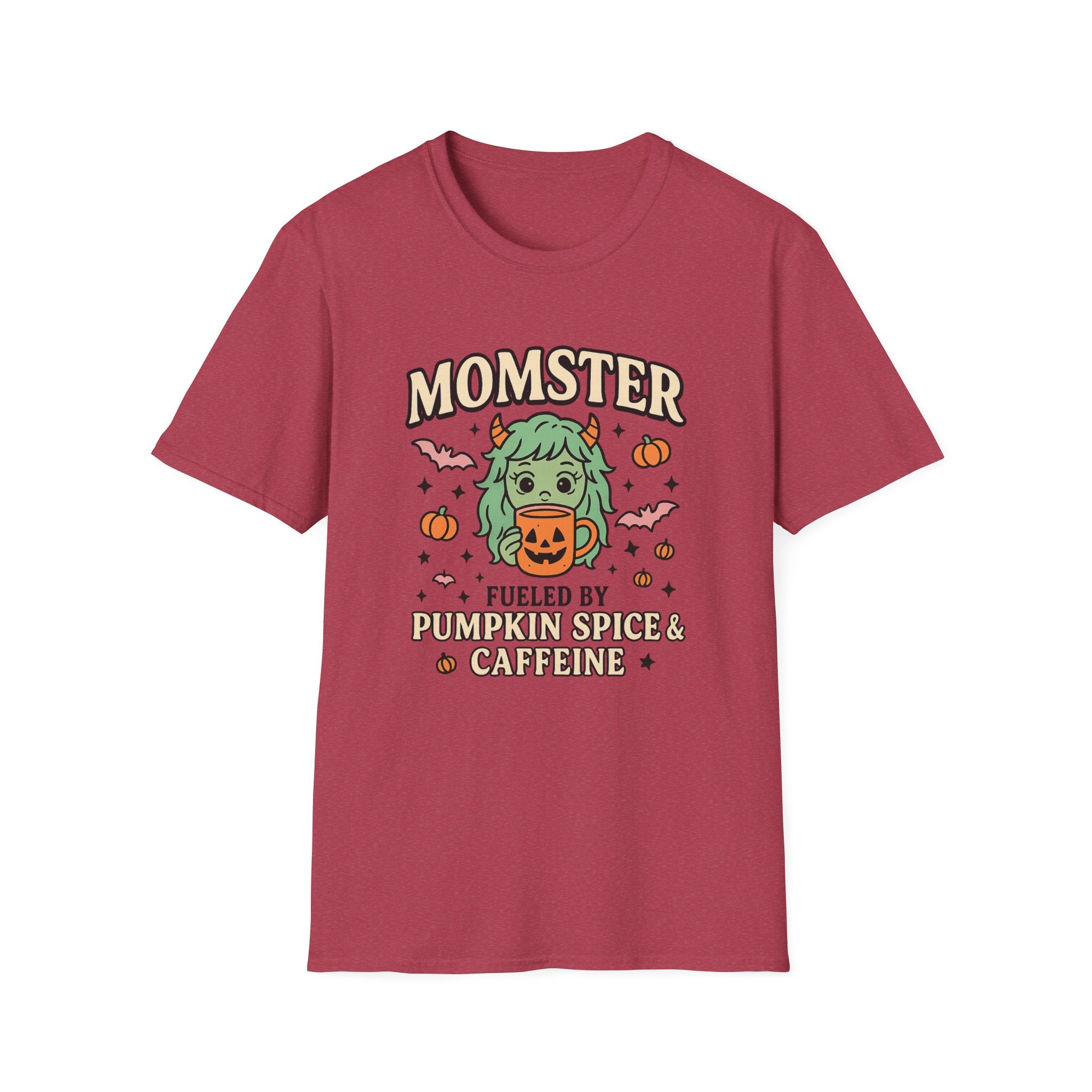 Momster Fueled by Pumpkin Spice & Caffeine – Halloween T-Shirt